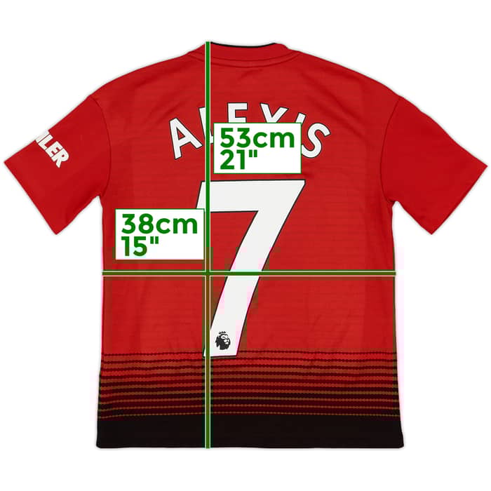 2018-19 Manchester United Home Shirt Alexis #7 - 8/10 - (S.Boys)