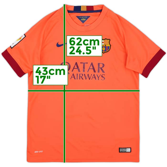 2014-15 Barcelona Away Shirt - 10/10 - (L.Boys)