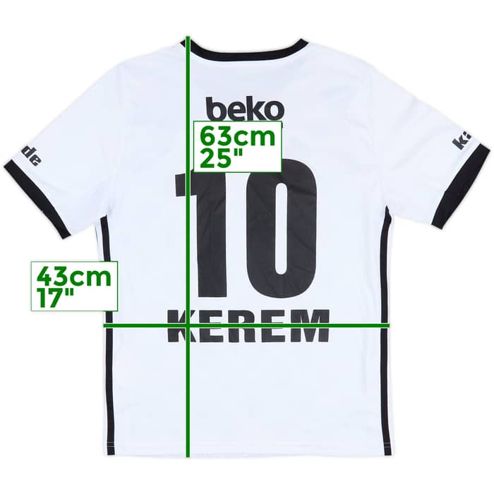2017-18 Besiktas Home Shirt Kerem #10 - 9/10 - (L.Boys)