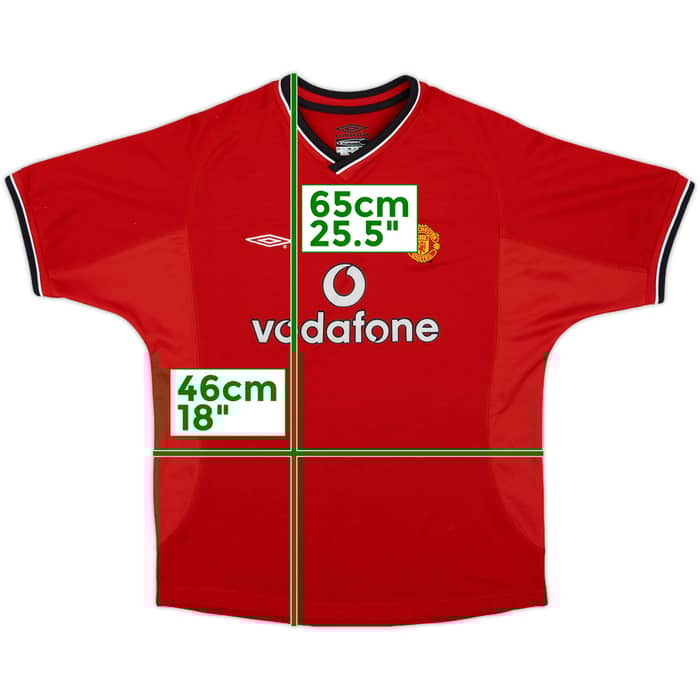 2000-02 Manchester United Home Shirt - 8/10 - (L.Boys)
