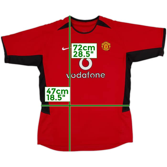 2002-04 Manchester United Home Shirt - 8/10 - (XL.Boys)