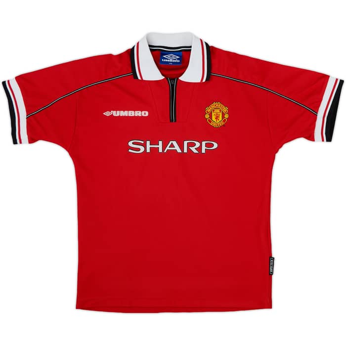 1998-00 Manchester United Home Shirt - 9/10 - (L.Boys)
