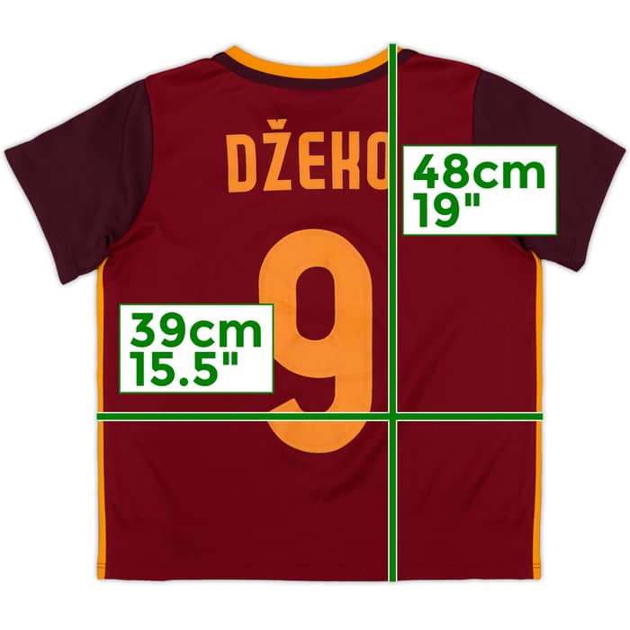 2015-16 Roma Home Shirt Dzeko #9 - 9/10 - (6-7 Years)