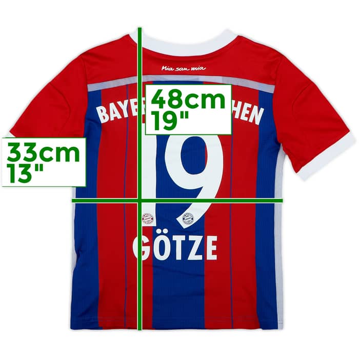 2014-15 Bayern Munich Home Shirt Gotze #19 - 6/10 - (S.Boys)