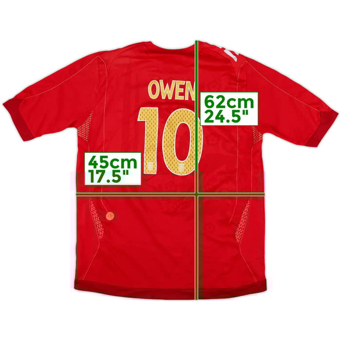 2006-08 England Away Shirt Owen #10 - 7/10 - (L.Boys)
