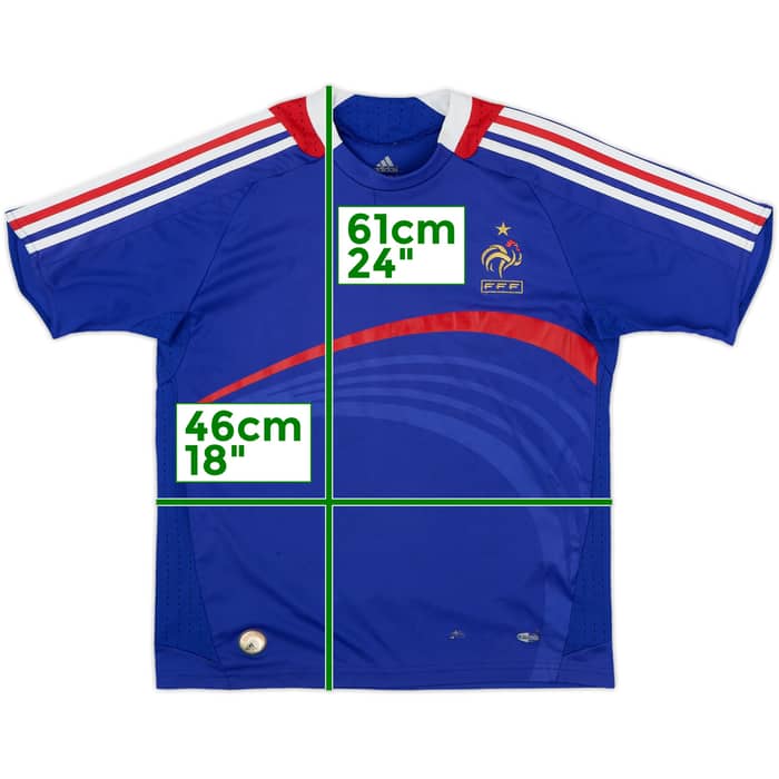 2007-08 France Home Shirt - 7/10 - (M.Boys)