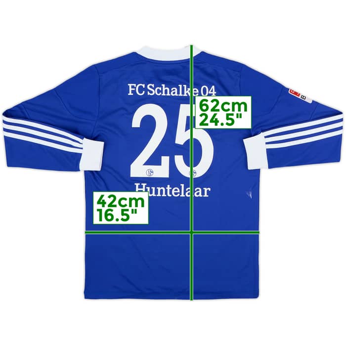 2012-14 Schalke Home L/S Shirt Huntelaar #25 - 8/10 - (M.Boys)