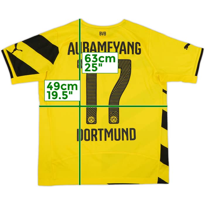 2014-15 Borussia Dortmund Home Shirt Aubameyang #17 - 8/10 - (XL.Boys)