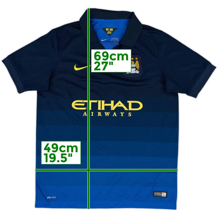 2014-15 Manchester City Away Shirt - 9/10 - (L.Boys)