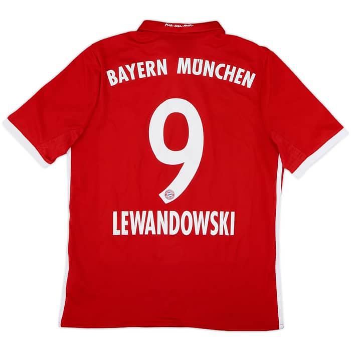 2015-16 Bayern Munich Home Shirt Lewandowski #9 - 6/10 - (XL.Boys)