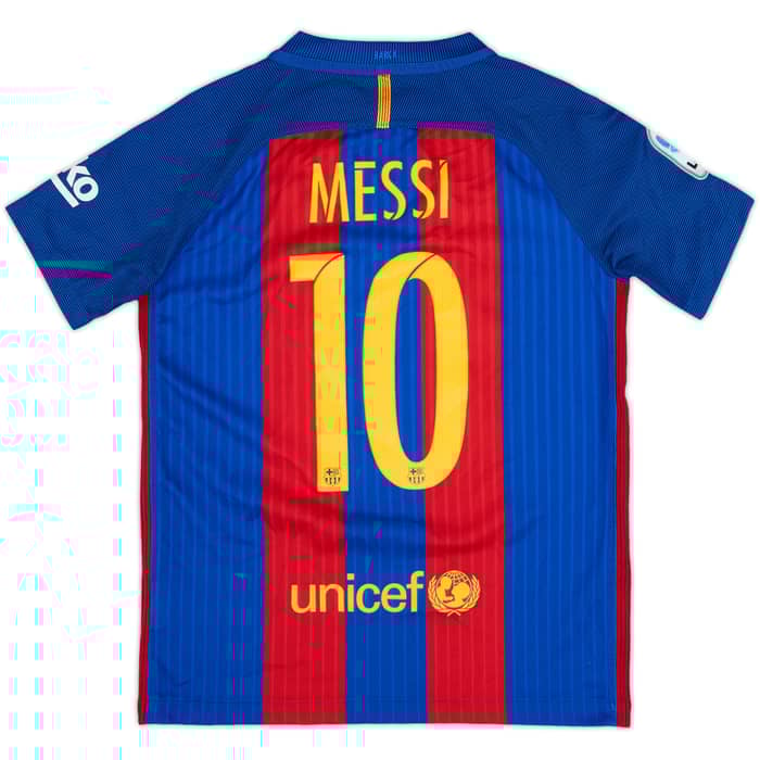 2016-17 Barcelona Home Shirt Messi #10 - 9/10 - (M.Boys)