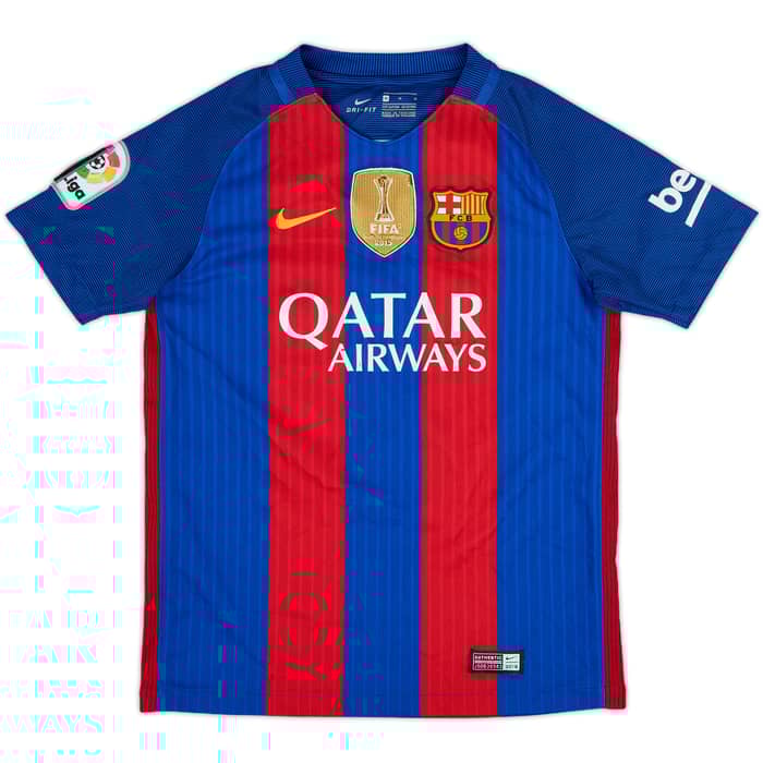 2016-17 Barcelona Home Shirt Messi #10 - 9/10 - (M.Boys)