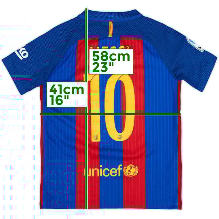 2016-17 Barcelona Home Shirt Messi #10 - 9/10 - (M.Boys)