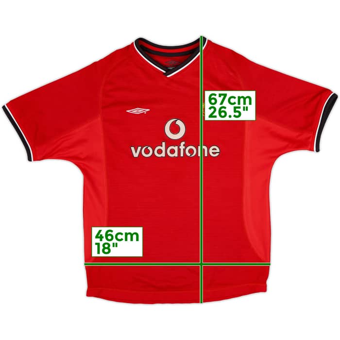 2000-02 Manchester United Home Shirt - 8/10 - (L.Boys)