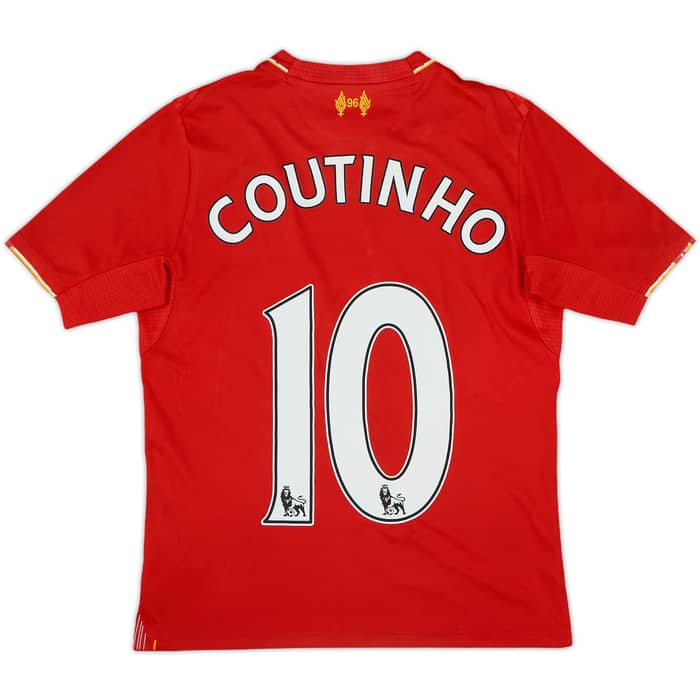 2015-16 Liverpool Home Shirt Coutinho #10 - 7/10 - (S.Boys)