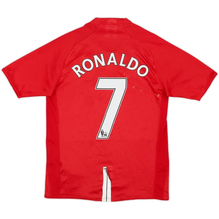 2007-09 Manchester United Home Shirt Ronaldo #7 - 4/10 - (XL.Boys)