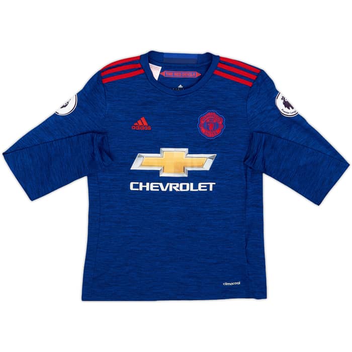 2016-17 Manchester United Away L/S Shirt Ibrahimovic #9 - 8/10 - (M.Boys)