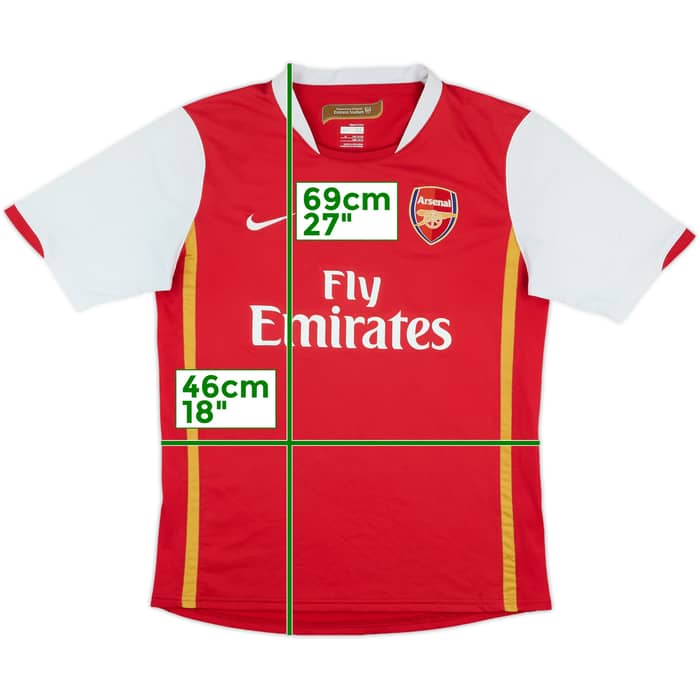 2006-08 Arsenal Home Shirt - 6/10 - (XL.Boys)