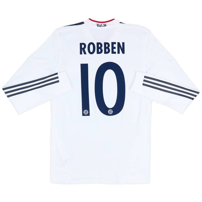 2010-11 Bayern Munich Player Issue Away L/S Shirt Robben #10 - 10/10 - (S)