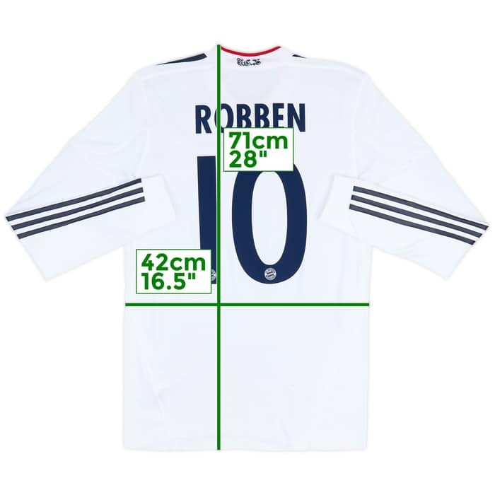 2010-11 Bayern Munich Player Issue Away L/S Shirt Robben #10 - 10/10 - (S)