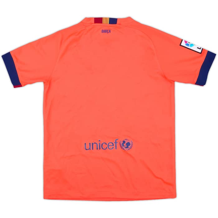 2014-15 Barcelona Away Shirt - 8/10 - (M.Boys)