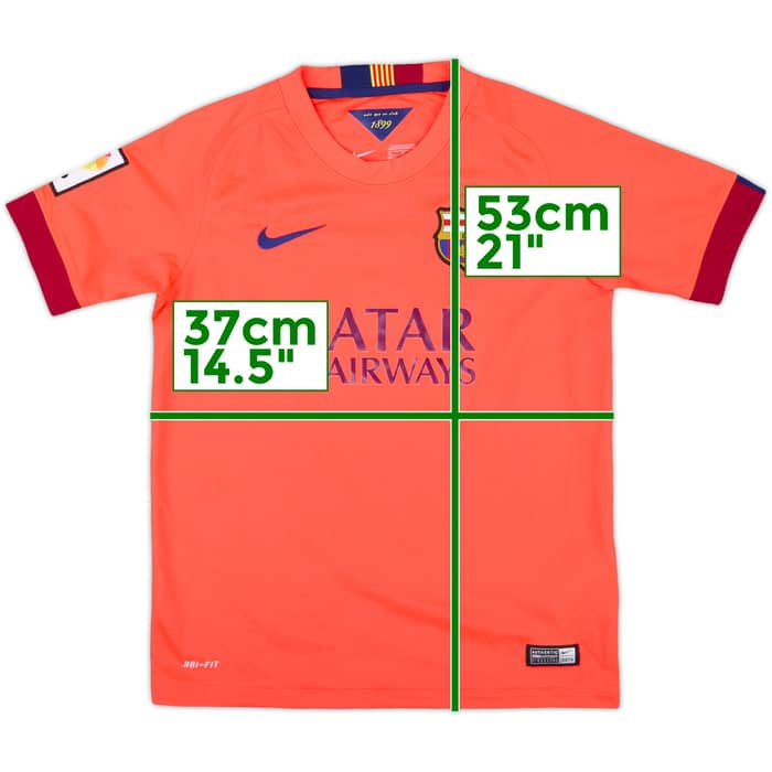 2014-15 Barcelona Away Shirt - 8/10 - (M.Boys)