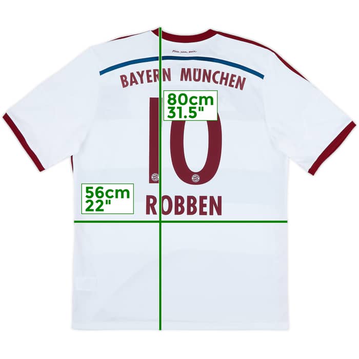 2014-15 Bayern Munich Away Shirt Robben #10 - 9/10 - (XL)