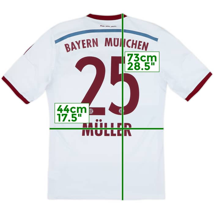 2014-15 Bayern Munich Away Shirt Muller #25 - 6/10 - (M)
