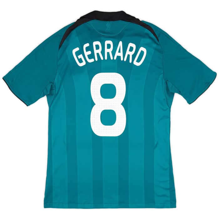 Camiseta de la tercera equipación del Liverpool 2008-09 Gerrard #8 - 8/10 - (S)