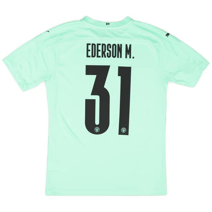 2020-21 Manchester City Player Issue GK Shirt Ederson #31 (M)