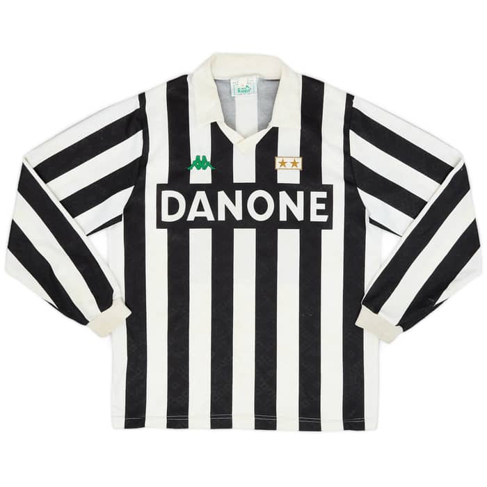 1991-92 Juventus Home L/S Shirt #10 - 8/10 - (M)