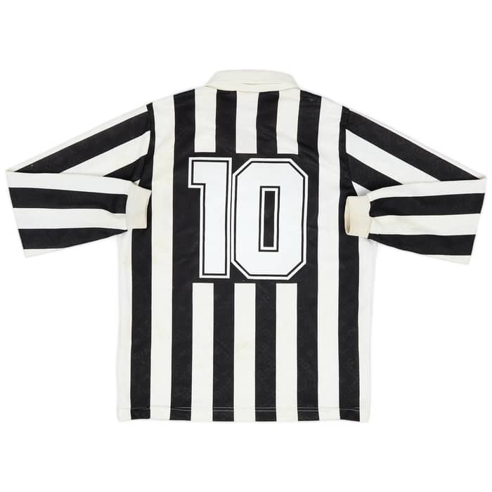 1991-92 Juventus Home L/S Shirt #10 - 8/10 - (M)