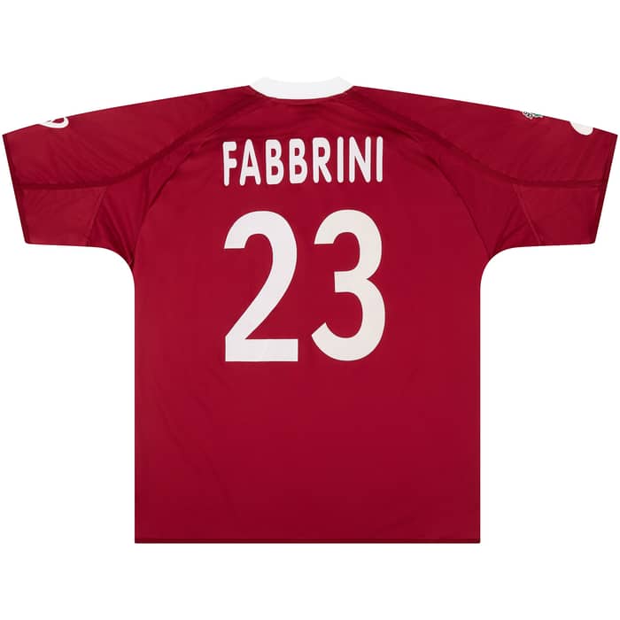 2003-04 Torino Match Issue Home Shirt Fabbrini #23