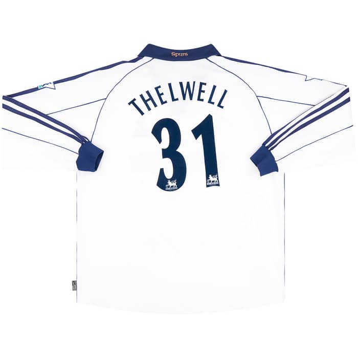 2000-01 Tottenham Match Issue Signed Home L/S Shirt Thelwell #31
