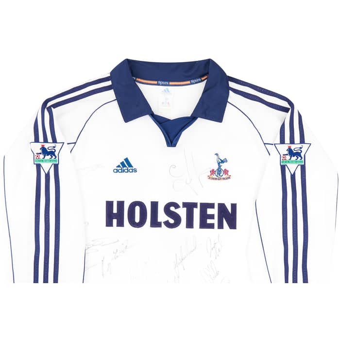 2000-01 Tottenham Match Issue Signed Home L/S Shirt Thelwell #31