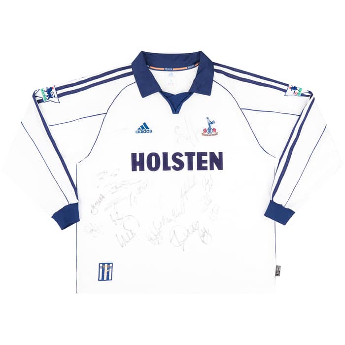 2000-01 Tottenham Match Issue Signed Home L/S Shirt Thelwell #31