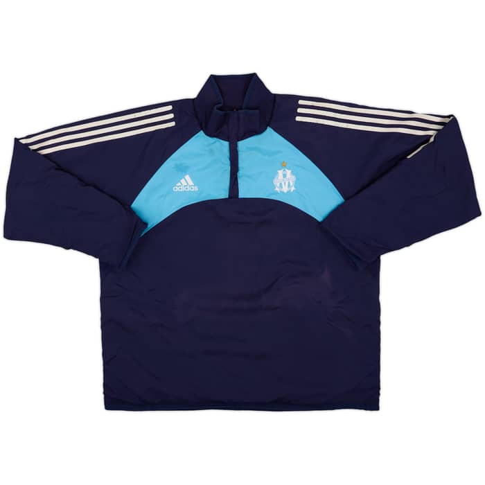 2002-03 Olympique Marseille adidas 1/4 Zip Reversible Jacket - 7/10 - (L)