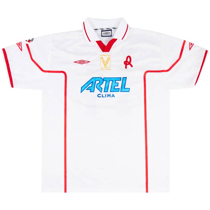 2001-02 Vicenza Match Issue Away Shirt Marcolini #14