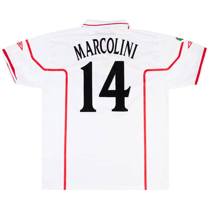 2001-02 Vicenza Match Issue Away Shirt Marcolini #14