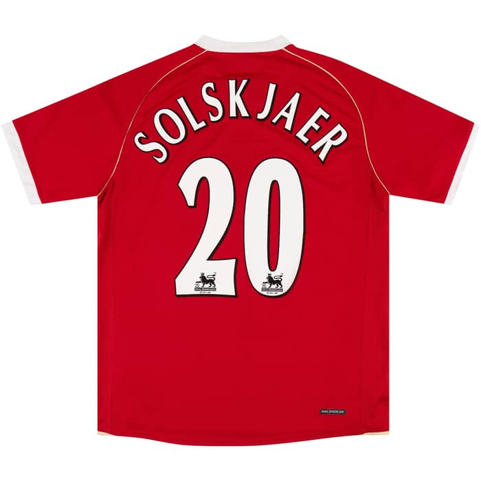 2006-07 Manchester United Home Shirt Solskjaer #20 (6/10) L