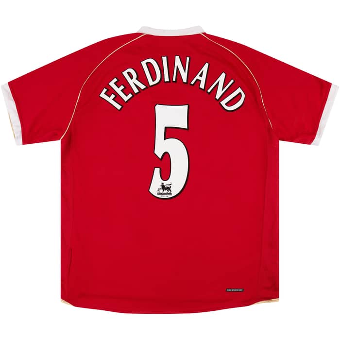 2006-07 Manchester United Home Shirt Ferdinand #5 (7/10) XXL