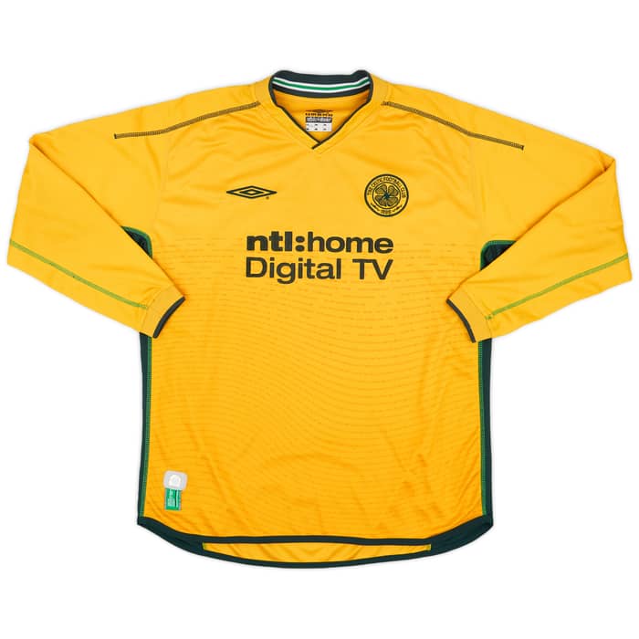 2002-03 Celtic Away L/S Shirt Larsson #7 - 8/10 - (L)