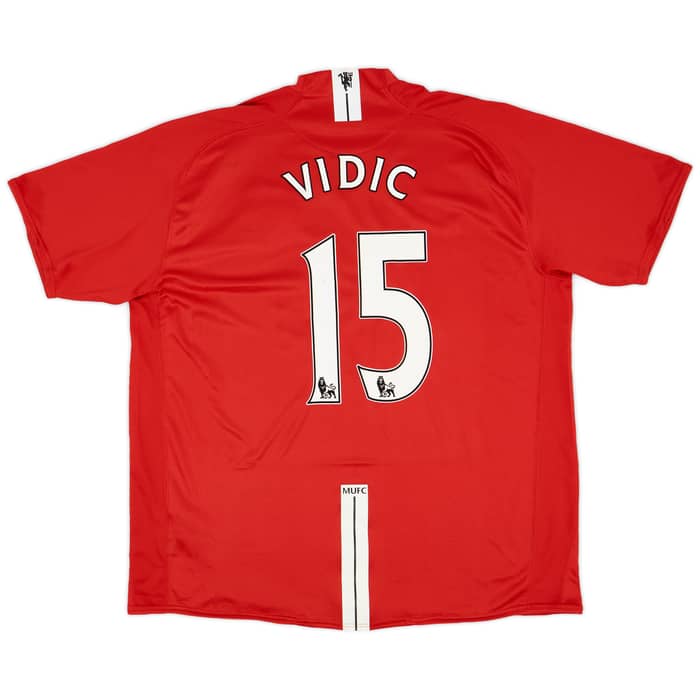 2007-09 Manchester United Home Shirt Vidic #15 - 9/10 - (3XL)