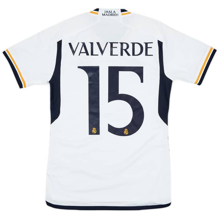 2023-24 Real Madrid Home Shirt Valverde #15 (S)