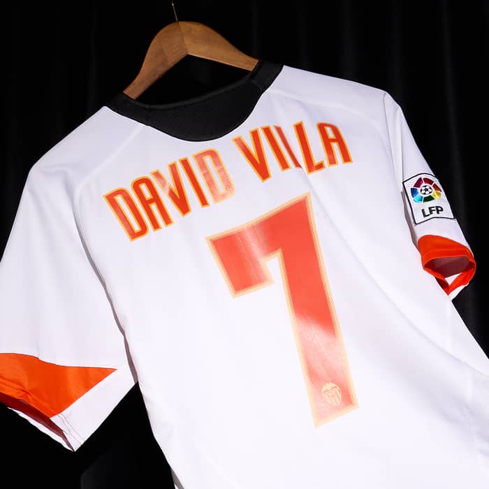 2005-06 Valencia Home Shirt David Villa #7 - 7/10 - (S)