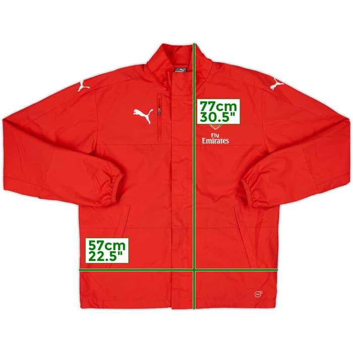 2017-18 Arsenal Puma Hooded Rain Jacket - 9/10 - (L)