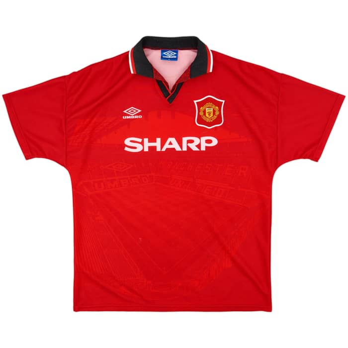 1994-96 Manchester United Home Shirt Cantona #7 - 9/10 - (XL)