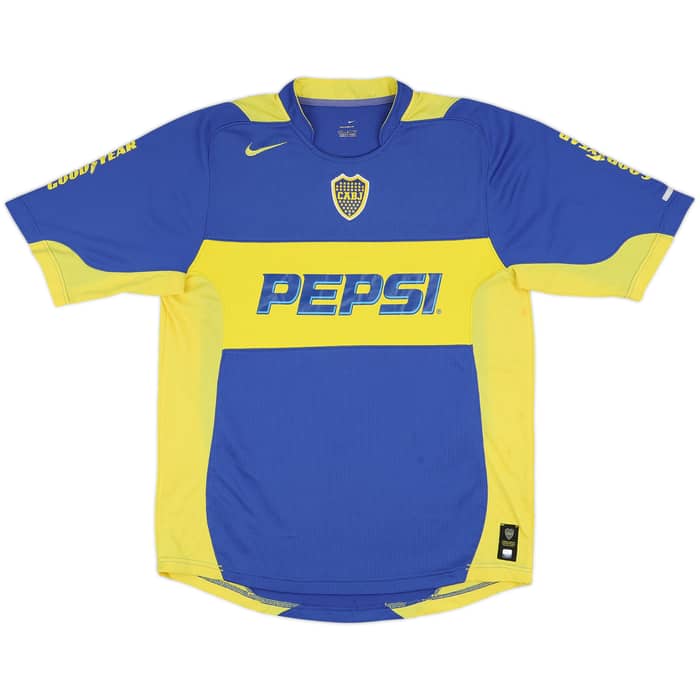 2004-05 Boca Juniors Home Shirt Carlitos #10 - 9/10 - (L)