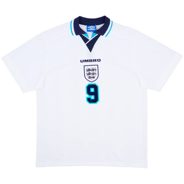 1995-97 England Home Shirt Shearer #9 - 10/10 - (XL)