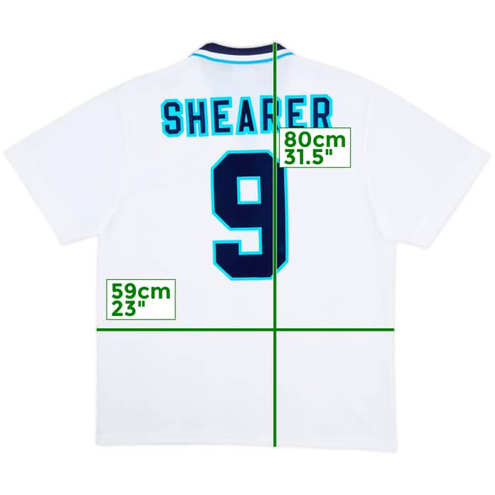 1995-97 England Home Shirt Shearer #9 - 10/10 - (XL)